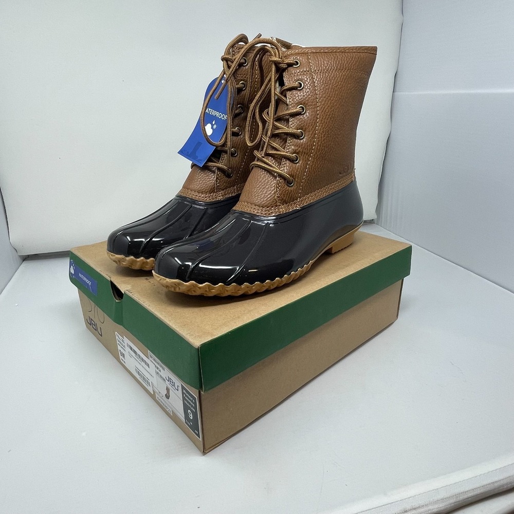 JBU Women's Maplewood Water-Resistant Lace-up Boots Chocolate Size 9